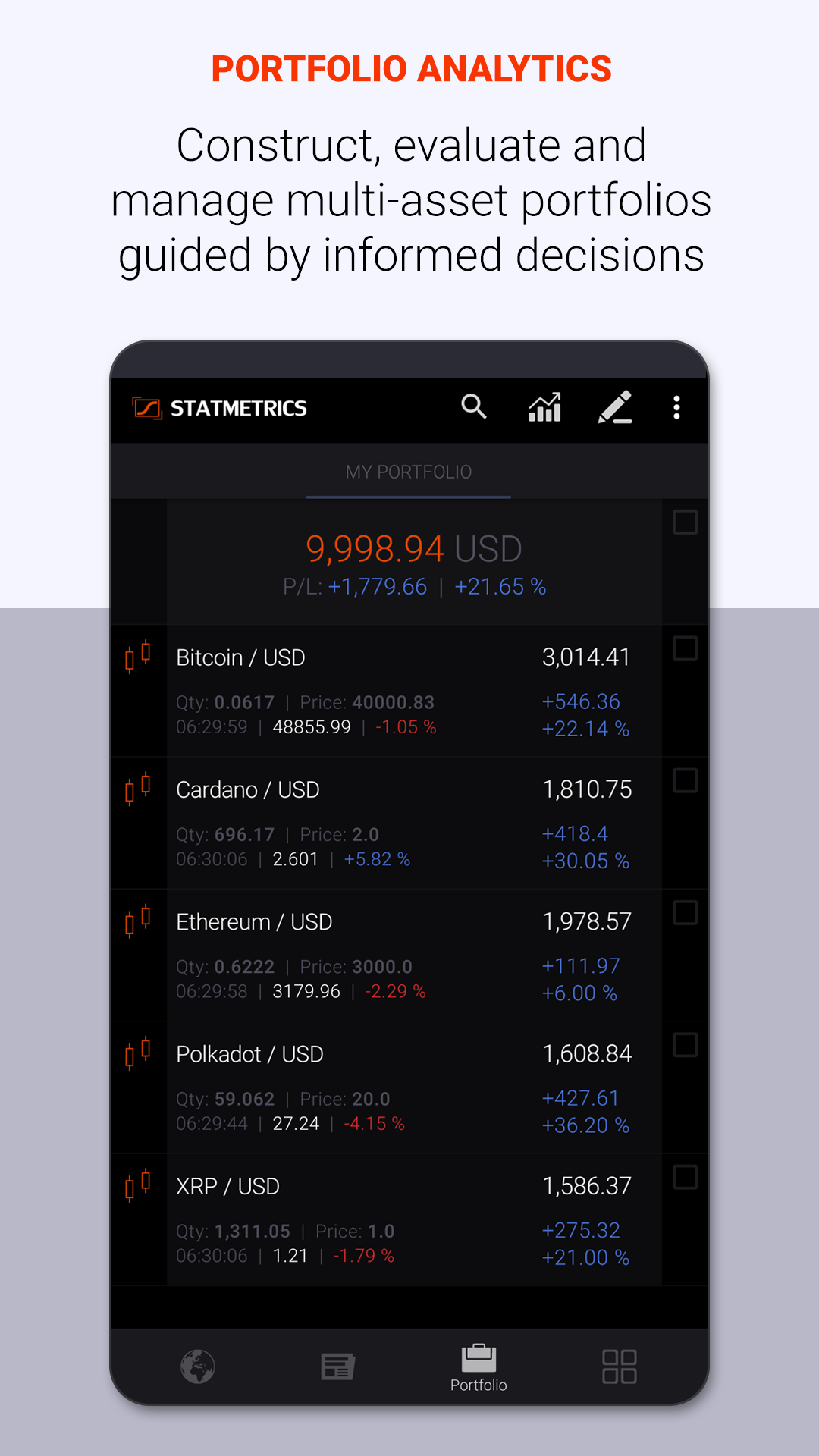 Multi-Coin Portfolio Tracker